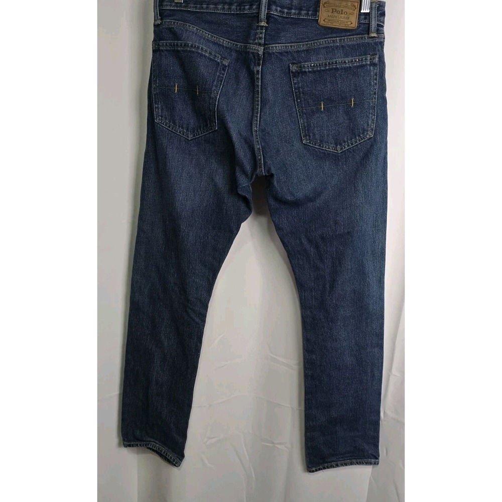 Polo Ralph Lauren Jeans Mens 33x32 Blue Medium‎ Straight Denim Work - Picture 2 of 8